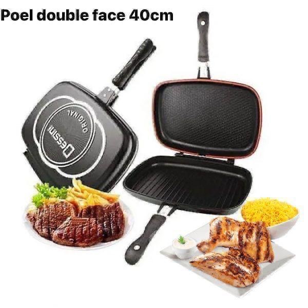 Poelle double faces 