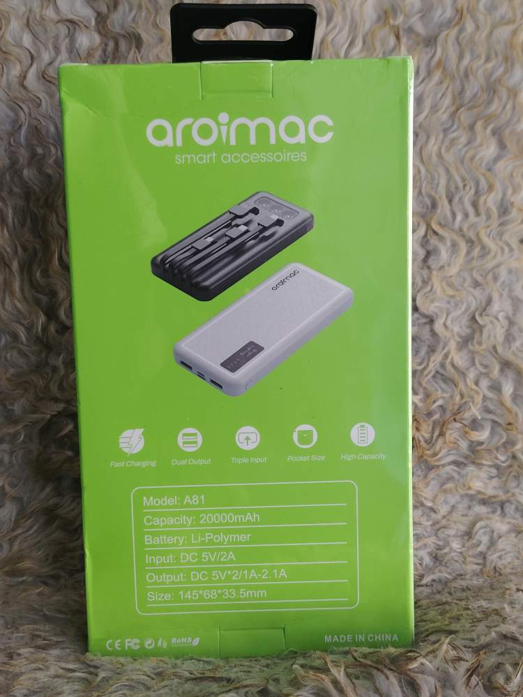 ​⚡ Power Bank Aroimac TITAN 20 000 mAh – L'Énergie Absolue à Portée de Main !