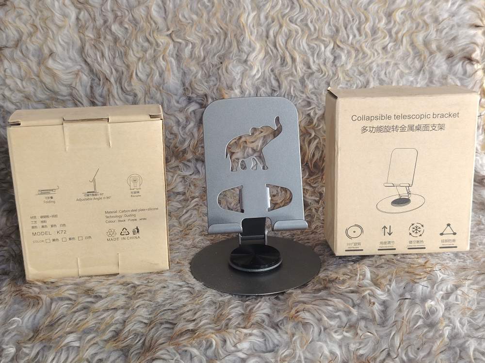 ​📱 Support de Bureau Premium Rotatif &amp; Pliable (Modèle K72) – Le Confort Absolu pour votre Smartphone !