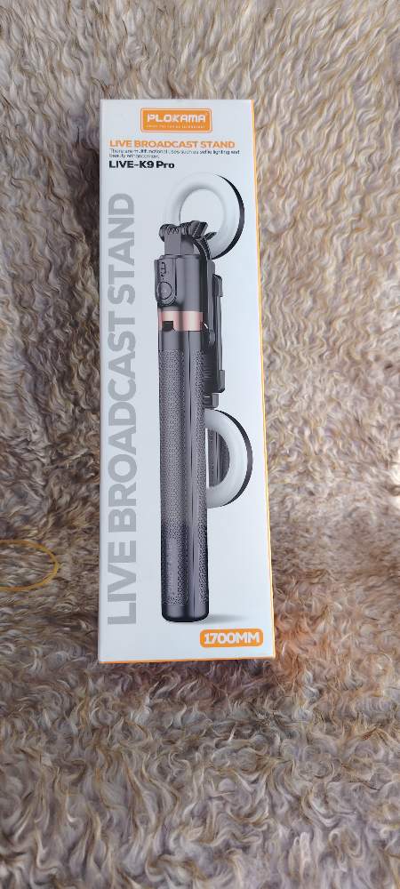 Trépied &amp; Perche à Selfie Lumineux PLOKAMA LIVE-K9 Pro (170 cm)
