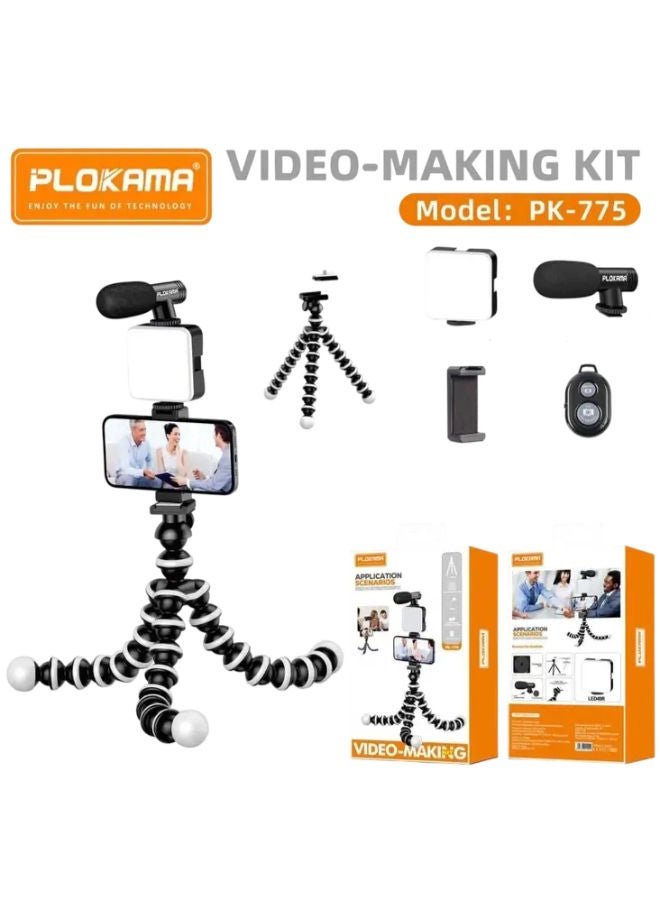 ​🌟 KIT DE TOURNAGE VIDÉO TOUT-EN-UN – PLOKAMA PK-775 🌟
