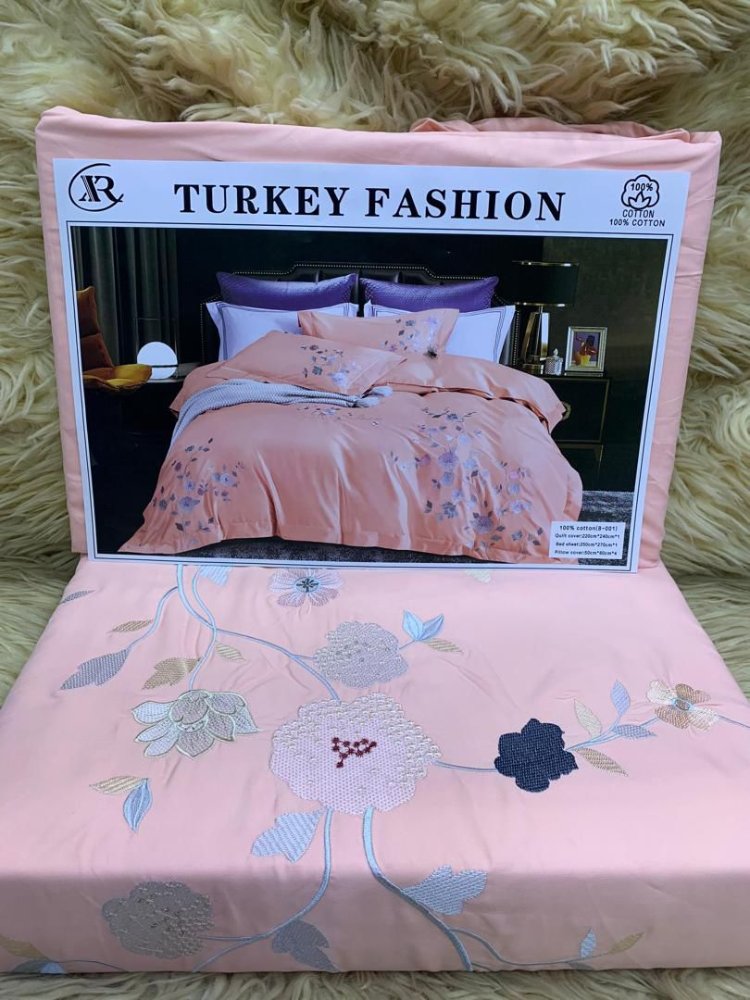 Drap deux Ton avec 2 draps et 4 oreiller 