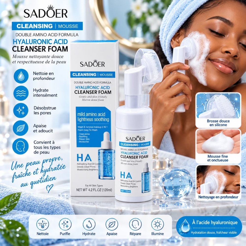 Mousse nettoyant visage exfoliant 