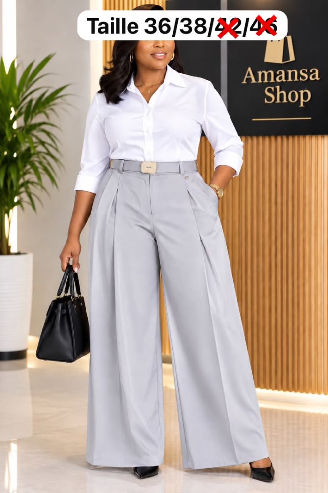 Pantalon large style palazzo