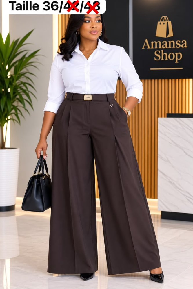 Pantalon large style palazzo - Photo 3