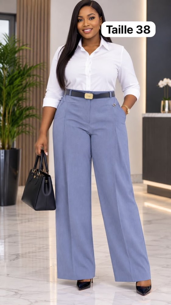 Pantalon large style palazzo - Photo 4